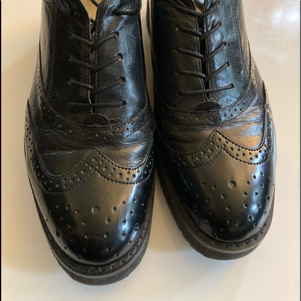 NINE WEST Creepers Black Leather Women’s 9.5